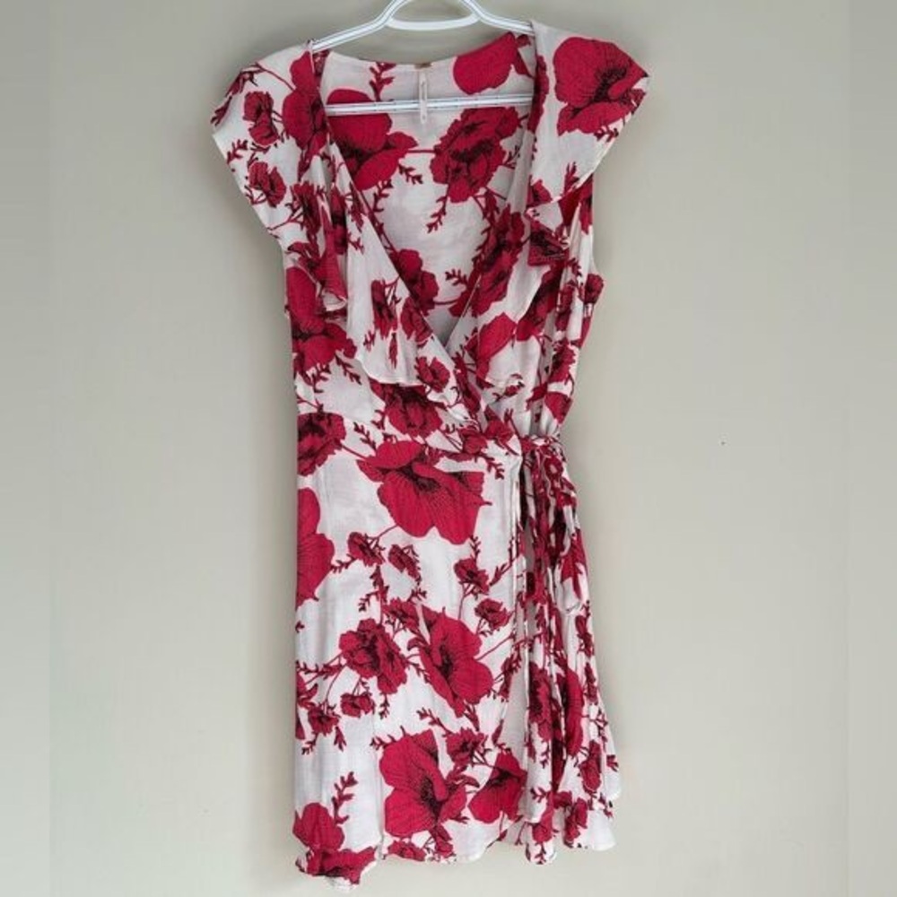Free People French Quarter Ivory Floral Wrap Dress